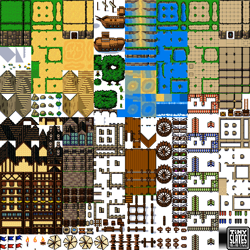 tinySLATES [16x16px orthogonal tileset by Ivan Voirol] | OpenGameArt.org